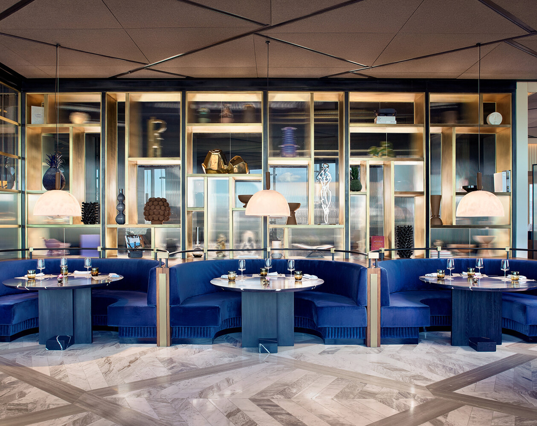 Restaurante Samos en The Ritz-Carlton Mexico City con vista a Chapultepec