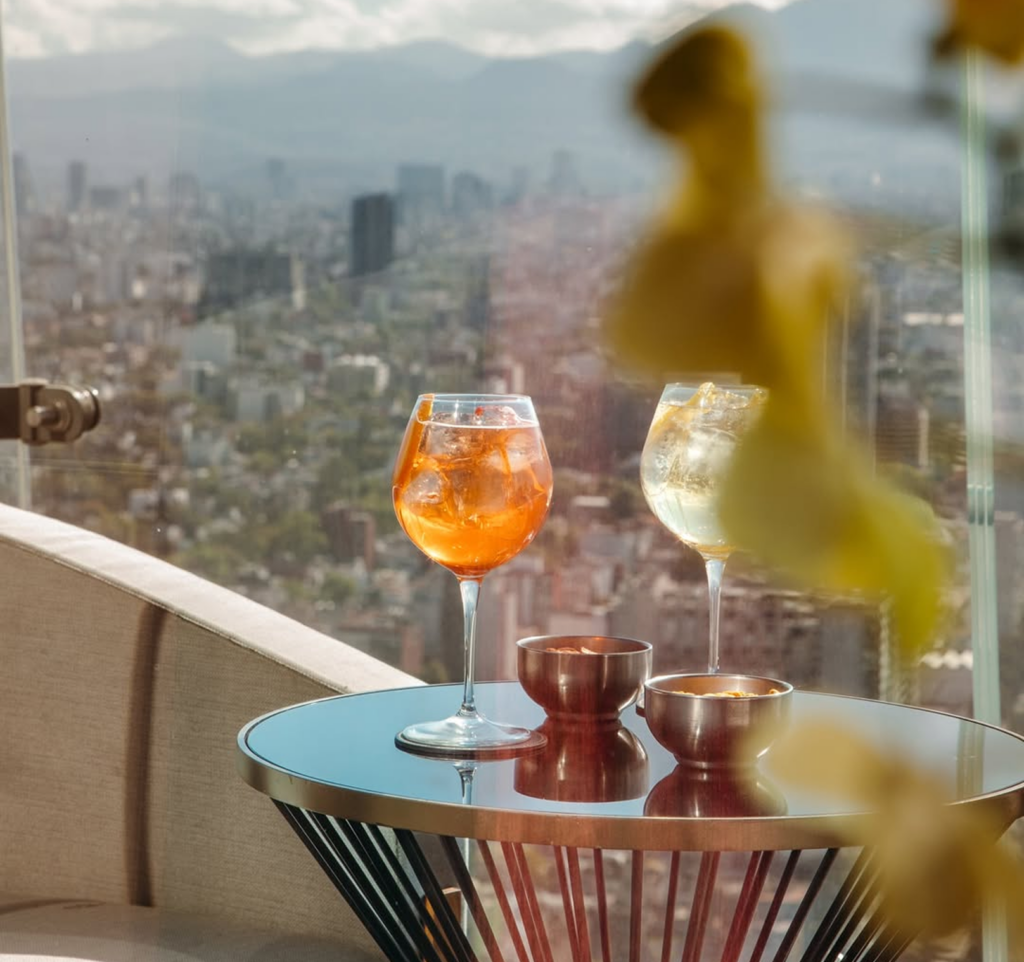 Cocktails at Carlotta bar inside The Ritz-Carlton Mexico City