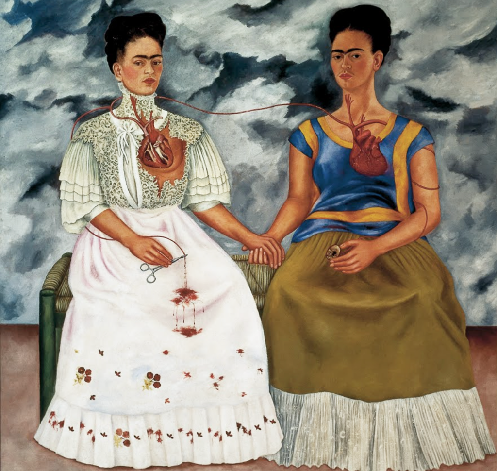 Frida Kahlo beauty, flowers, and Mexican symbolism within her visual identity
