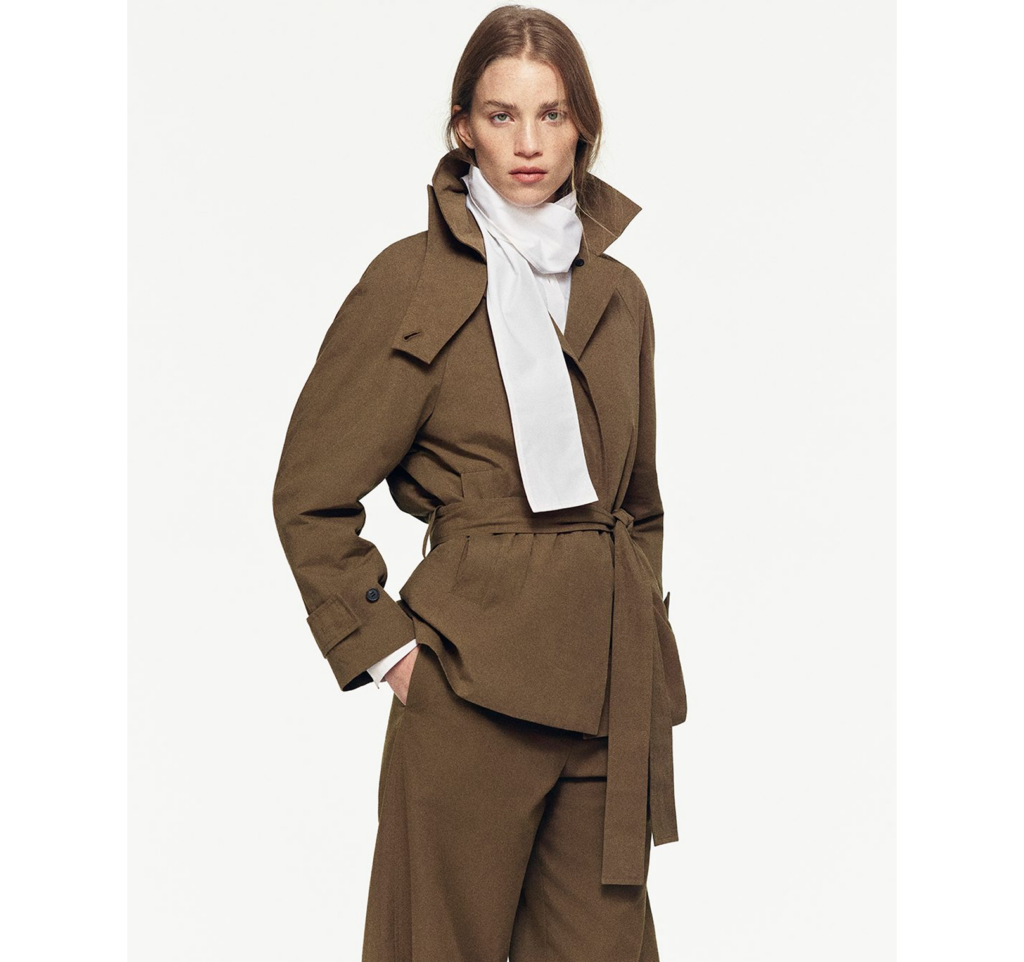 Minimalist COS design with precise construction and quality textiles reflecting the influence of haute couture.